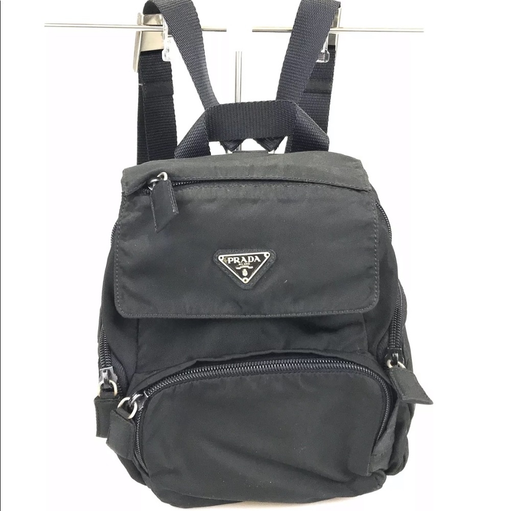 Prada backpack nylon black used 272-10-o - Picture 2 of 16